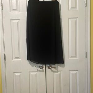 Express Black Asymmetrical Pencil Skirt Midi Length